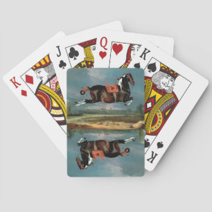 The Piebald Horse "Cehero' Rearing  Playing Cards