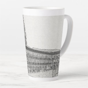 The Piece Hall, Halifax, Architectural Sketch Latte Mug