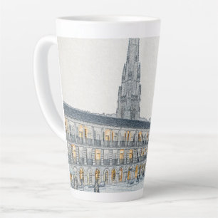 The Piece Hall, Halifax, Architectural Sketch Latte Mug