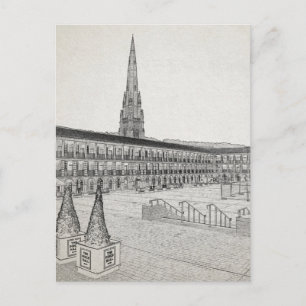 The Piece Hall, Halifax, Architectural Sketch Postcard