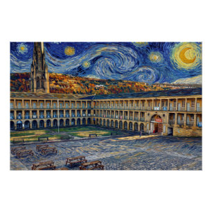 The Piece Hall Halifax - Impressionist Art Poster