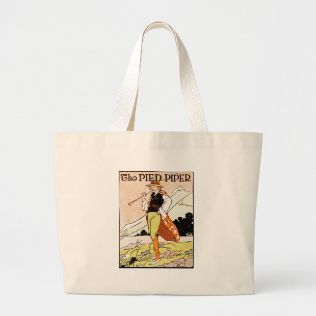 The Pied Piper Children's Nursery Large Tote Bag (Front)