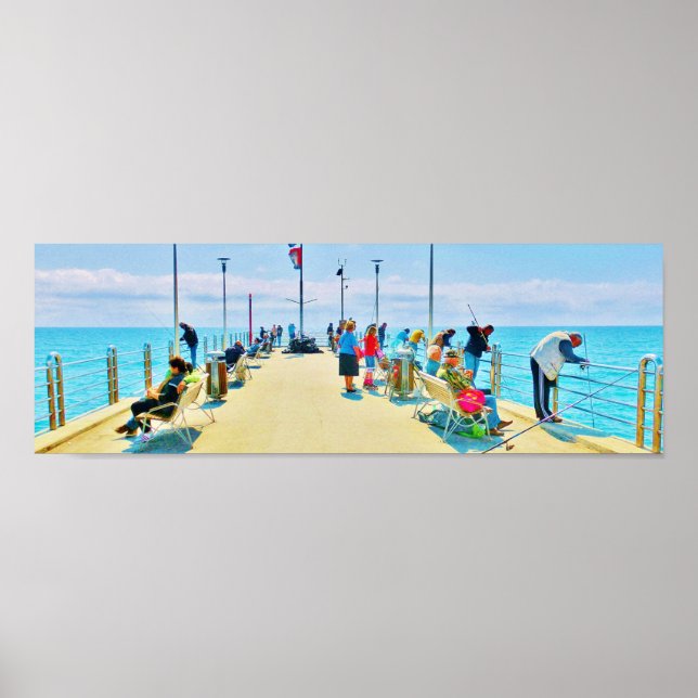 The Pier at Forte dei Marmi, Italy Poster Print (Front)