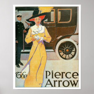 The Pierce Arrow Automobile Ad Vintage Art Poster