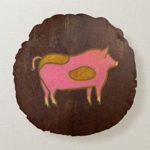 The Pig 2009 Round Cushion