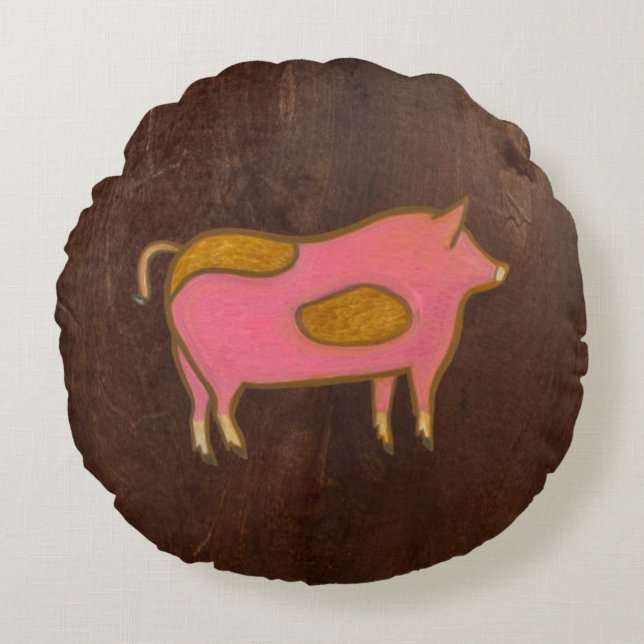 The Pig 2009 Round Cushion (Front)
