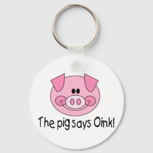 The Pig Says Oink Key Ring