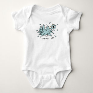 The Pigeon Freakout Baby White Bodysuit