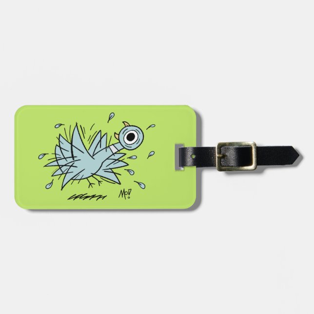 The Pigeon Freakout Luggage Tag (Front Horizontal)