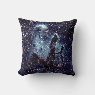 The Pillars of Creation Nebula Blue Slate Pillow