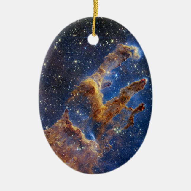 The Pillars of Creation | NIRCam | JWST Ceramic Tree Decoration (Front)