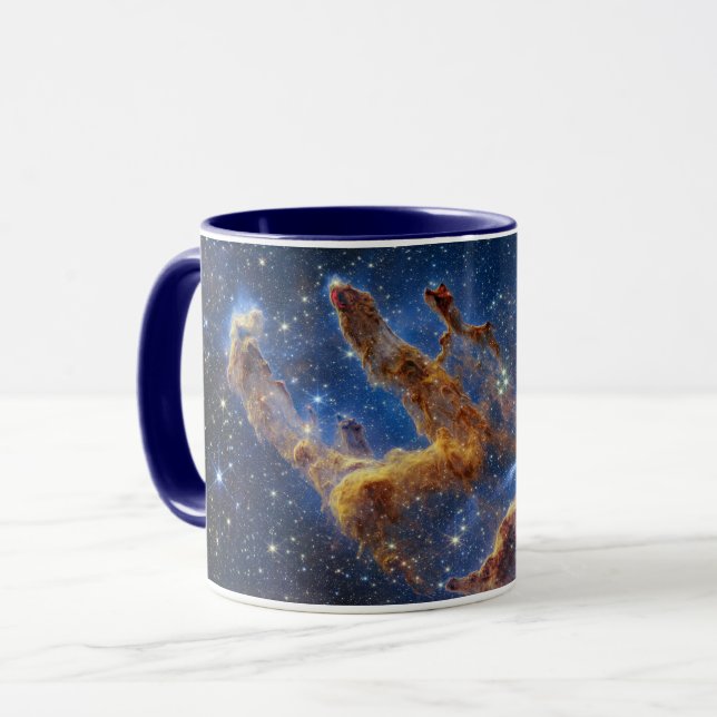 The Pillars of Creation | NIRCam | JWST Mug (Front Left)