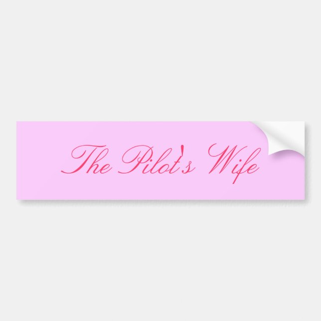 The Pilot's Wife Bumper Sticker (Front)