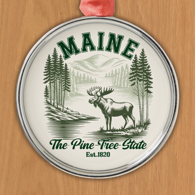 The Pine Tree State  - Mountain Forest View Metal Tree Decoration (Creator Uploaded)