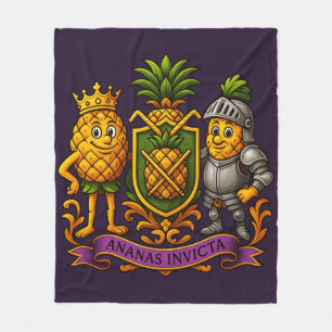 The Pineapple Empire Coat of Arms Fleece Blanket