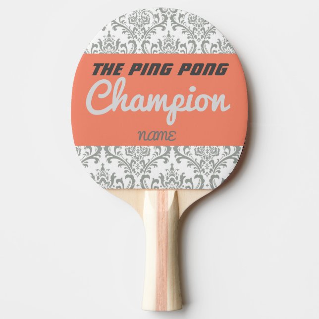 "The ping pong champion" ping pong paddle (Front)