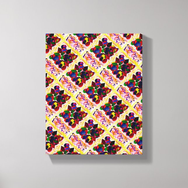The Pink Abstract art with bright colours Canvas Print (Front)