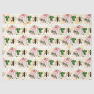 The Pink and Gold Bee Series Design 17 Tissue Pape Paper