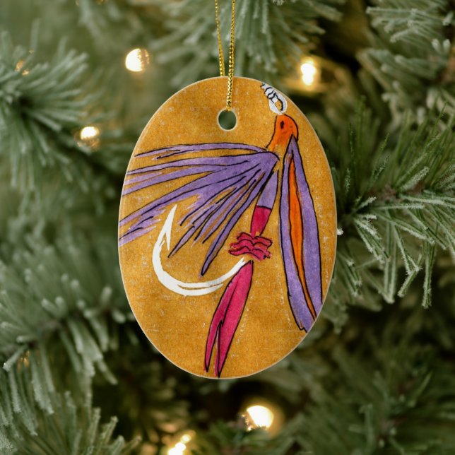 The "Pink and Purple" wet fly Christmas Ornament (Tree)