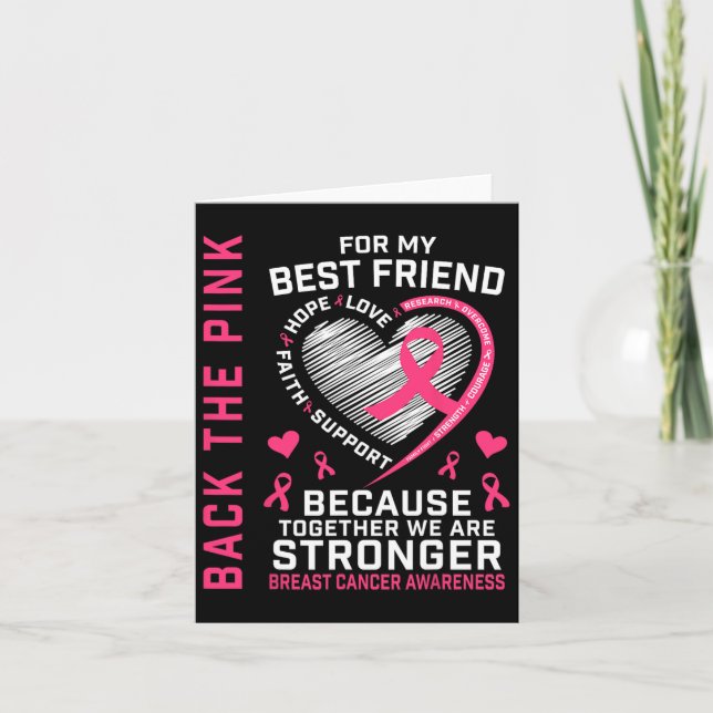 The Pink Best Friend Breast Cancer Awareness Shirt Card (Front)