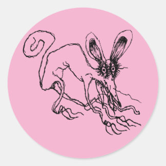 the pink classic round sticker