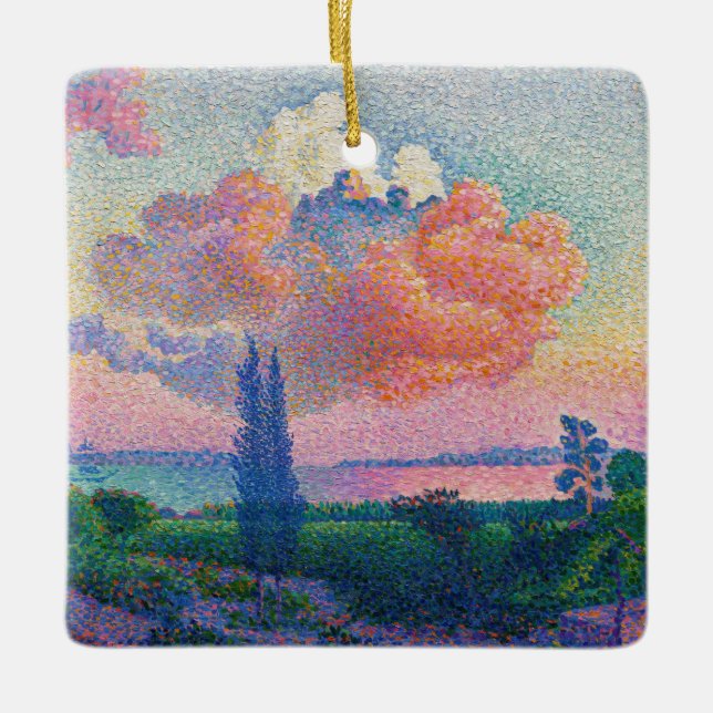 The Pink Cloud, painting by Henri-Edmond Cross Ceramic Ornament (Front)
