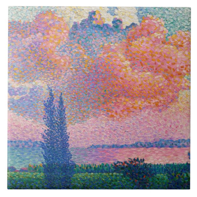 The Pink Cloud, painting by Henri-Edmond Cross Tile (Front)