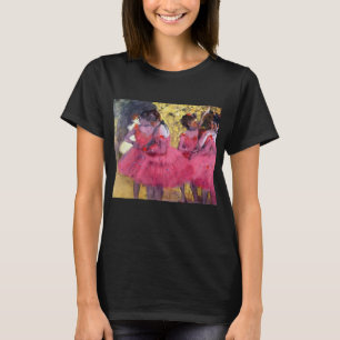 The Pink Dancers, Before the Ballet by Edgar Degas T-Shirt