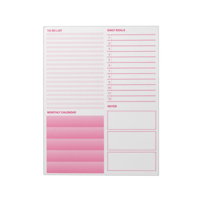 The Pink Incredalist To-Do List Notepad (Rotated)