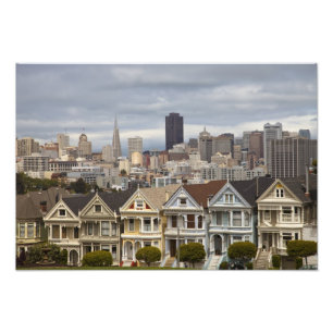 The Pink Ladies Victorian style houses in the Photo Print