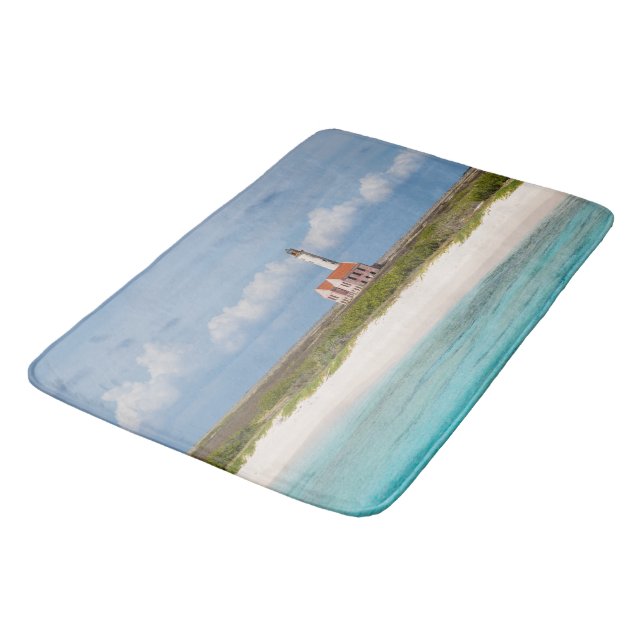 The Pink Lighthouse of Klein Curacao 1 Bath Mat (Angled)