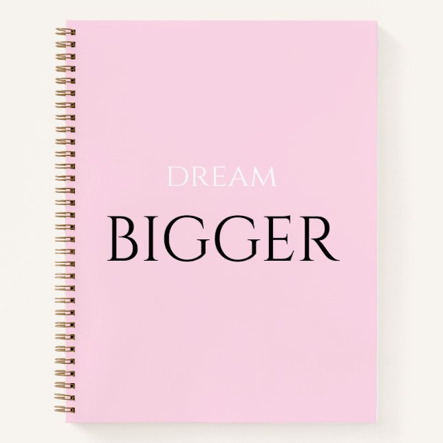 The Pink Motivational Quote notebook (Front)