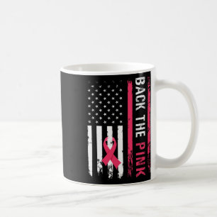 The Pink Ribbon American Flag Breast Cancer Awaren Coffee Mug