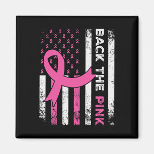 The Pink Ribbon American Flag Breast Cancer Awaren Magnet