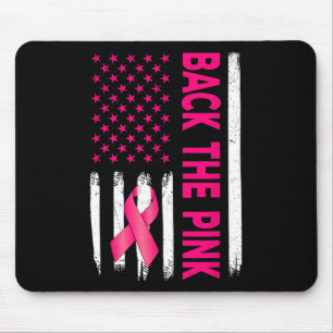 The Pink Ribbon American Flag Breast Cancer Awaren Mouse Mat