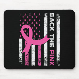 The Pink Ribbon American Flag Breast Cancer Awaren Mouse Mat