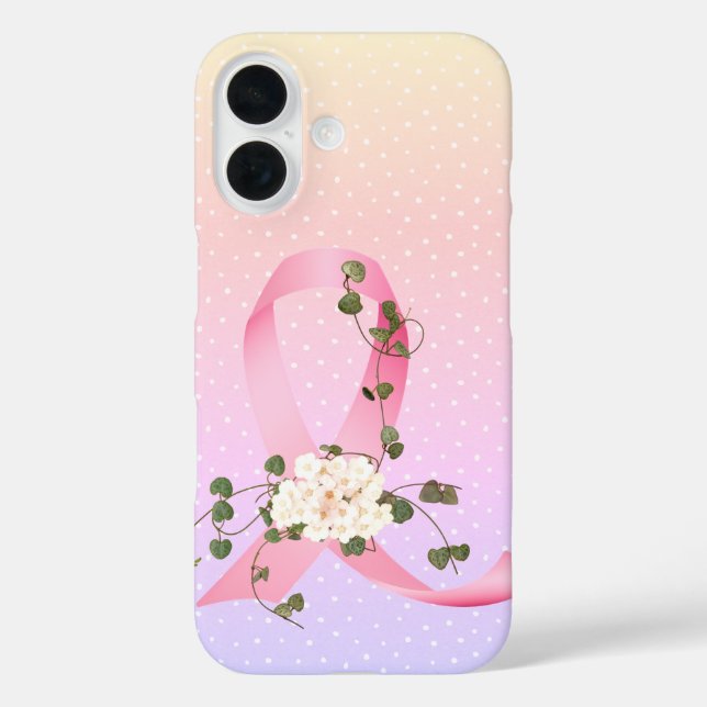 The Pink Ribbon with ivy Case-Mate iPhone Case (Back)