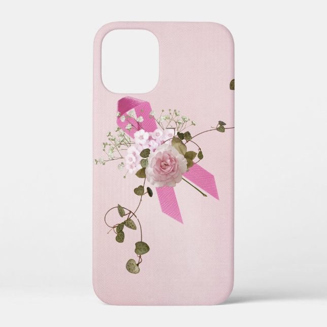 The Pink Ribbon with ivy Case-Mate iPhone Case (Back)