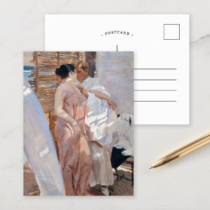 The Pink Robe, After the Bath   Joaquín Sorolla Postcard