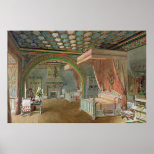 The Pink Room in the Chateau de Roquetaillade Poster