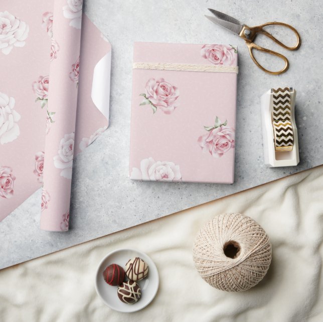 THE PINK ROSE GARDEN WRAPPING PAPER (Crafts)