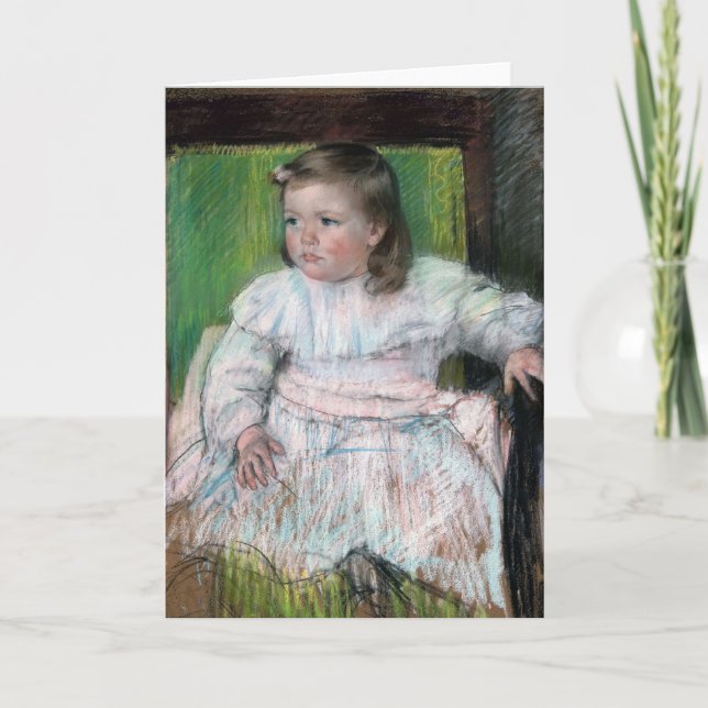 The Pink Sash, Mary Cassatt Card (Front)