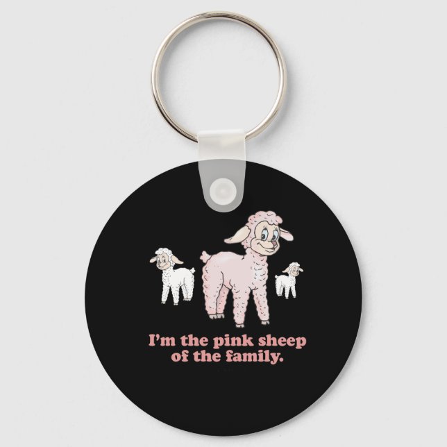 THE PINK SHEEP KEY RING (Front)