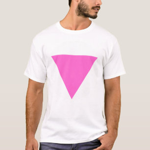The Pink Triangle - LGBT Gay Pride (on white) T-Shirt