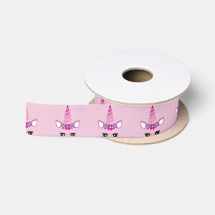 The Pink Unicorn Satin Ribbon