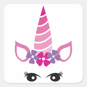 The Pink Unicorn Square Sticker