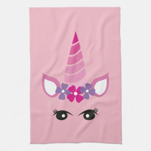 The Pink Unicorn Tea Towel