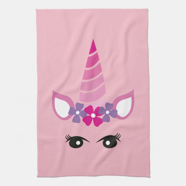 The Pink Unicorn Tea Towel (Vertical)