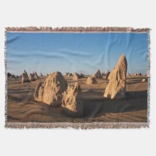 The Pinnacles desert Nambung National Park Throw Blanket
