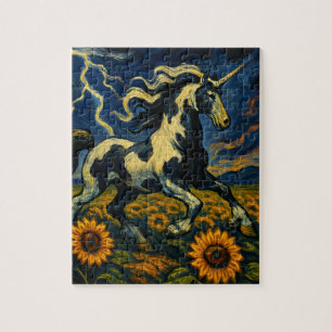 The pinto unicorn in a storm jigsaw puzzle